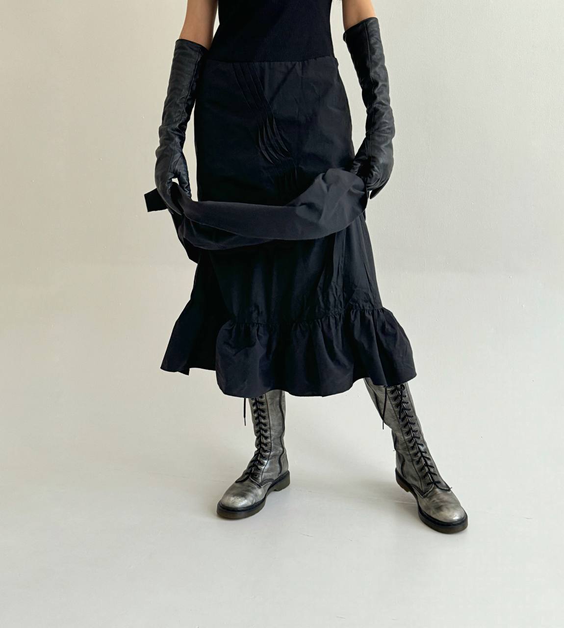 Avant garde cotton crinkle dress