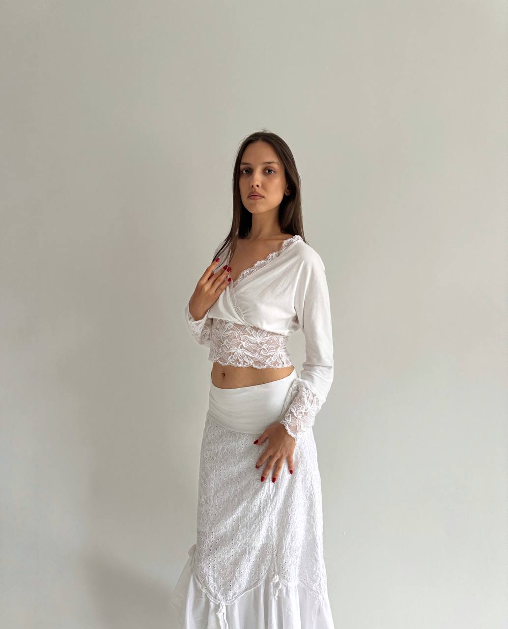 Vintage viscose Austrian lace top