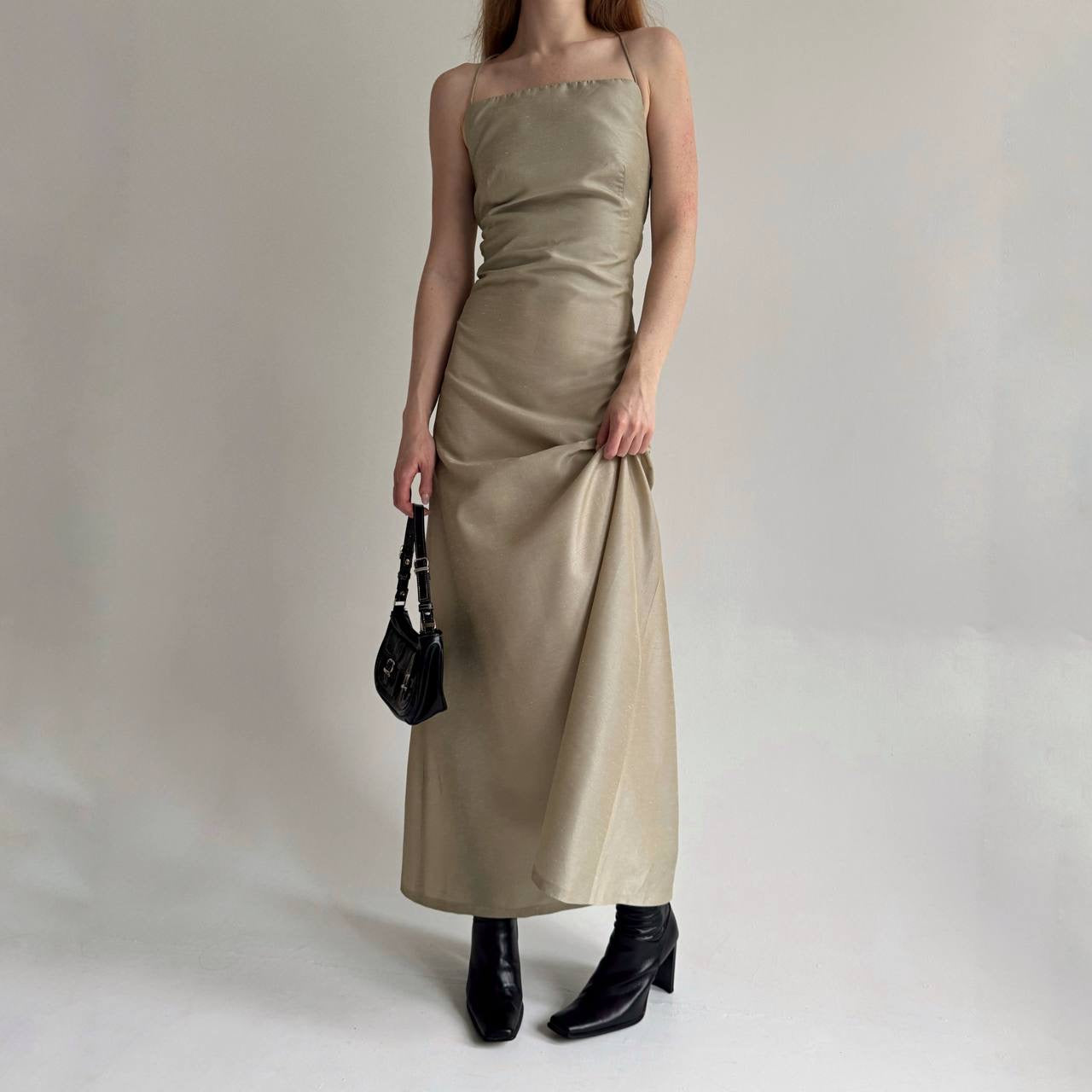 Vintage maxi dress with beautiful crossed back straps