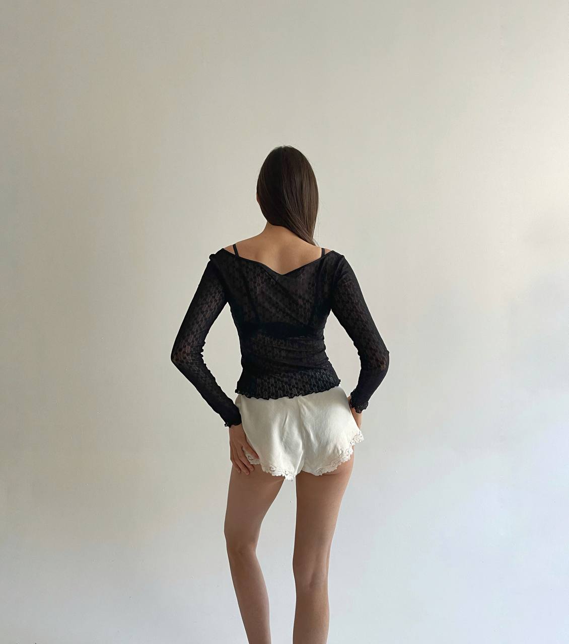 Moschino lace mesh top
