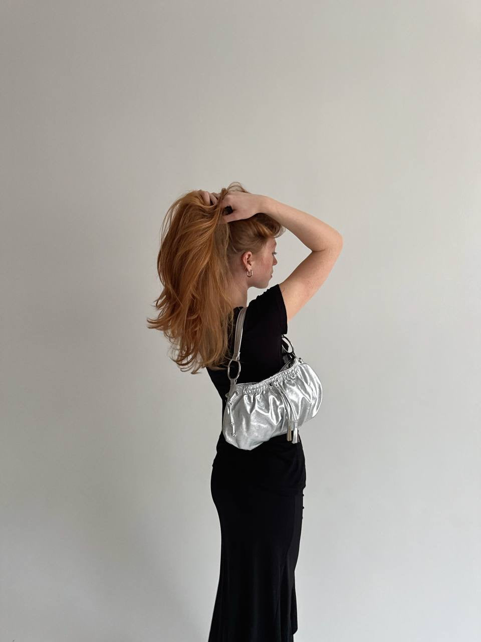 Vintage silver chrome shoulder bag