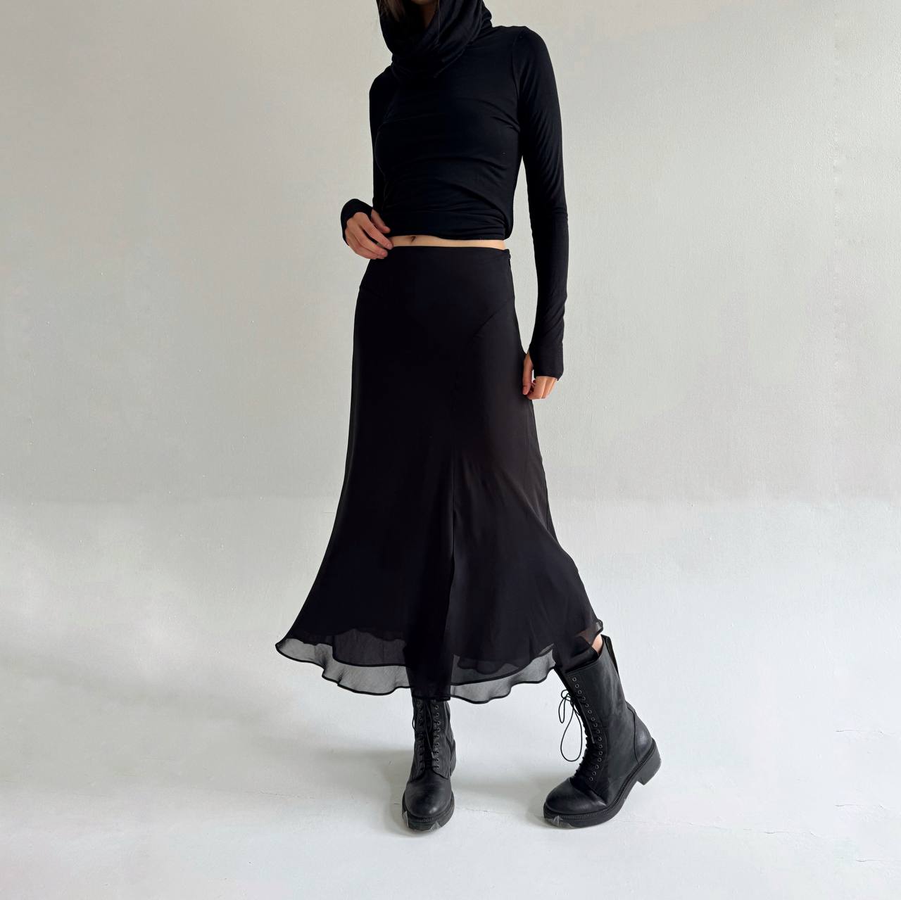 La Perla pure silk black skirt