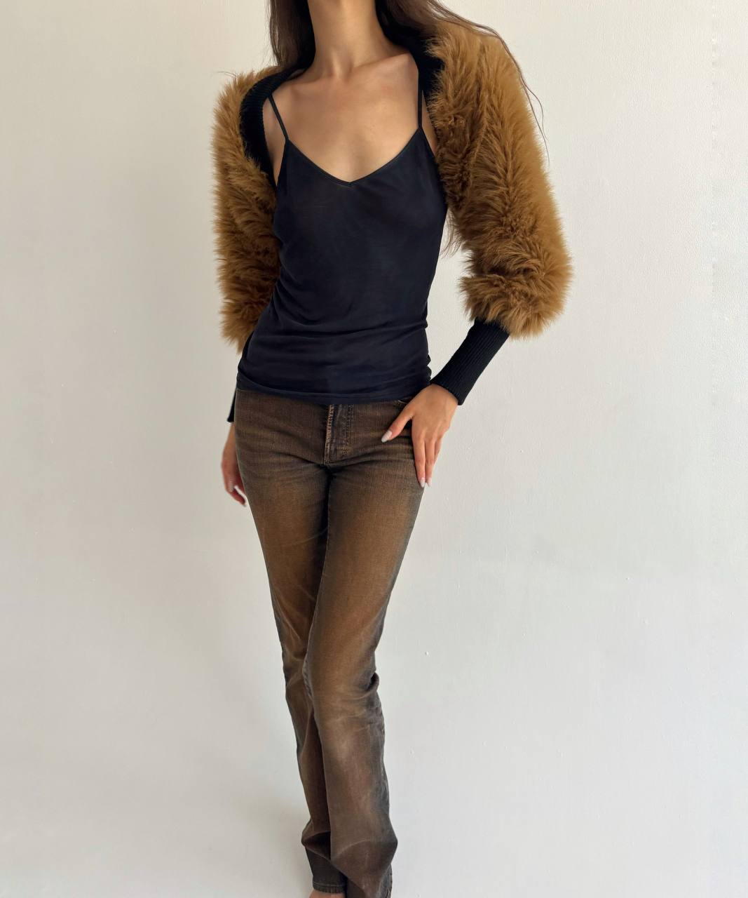 Vintage faux fur bolero