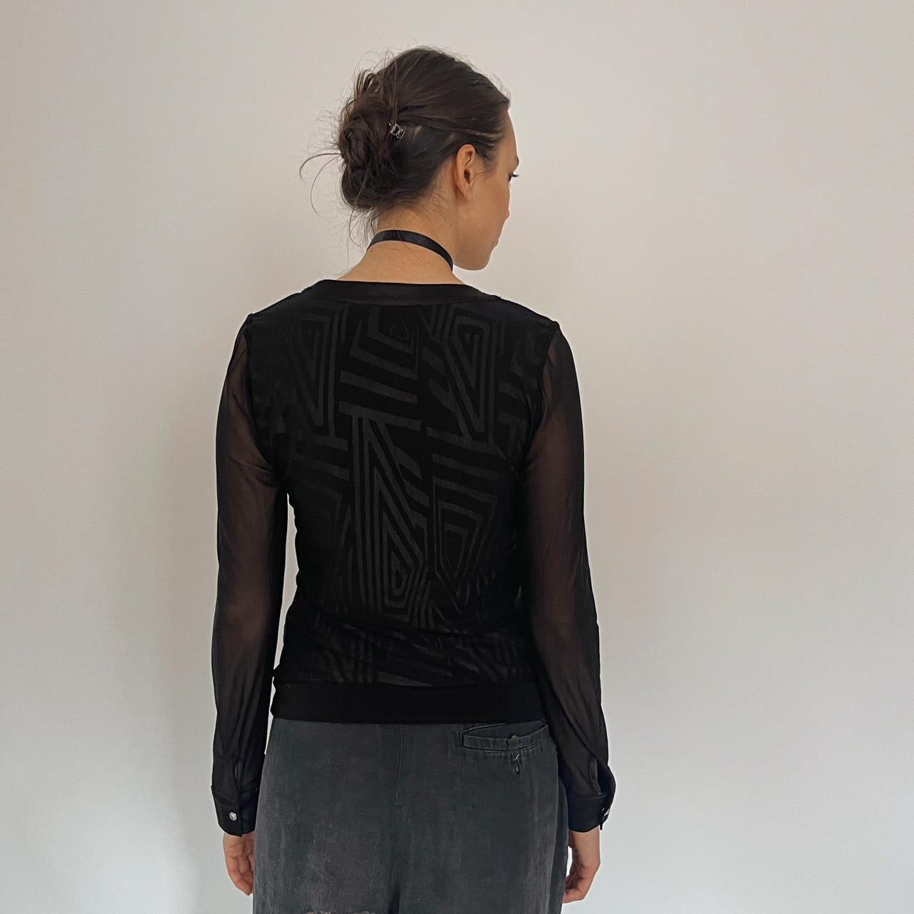 Vintage Blumarine viscose zip blouse