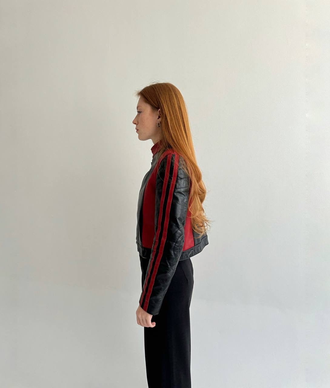Vintage genuine leather high quality jacket in black