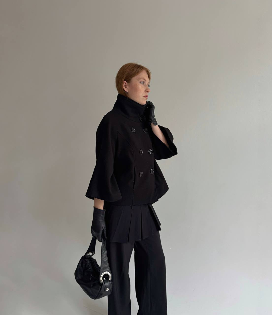Vintage black cape jacket