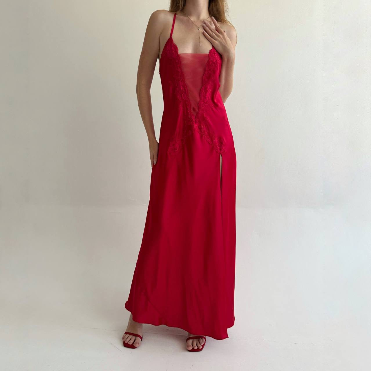 Vintage 2000s Victoria’s Secret satin long night gown