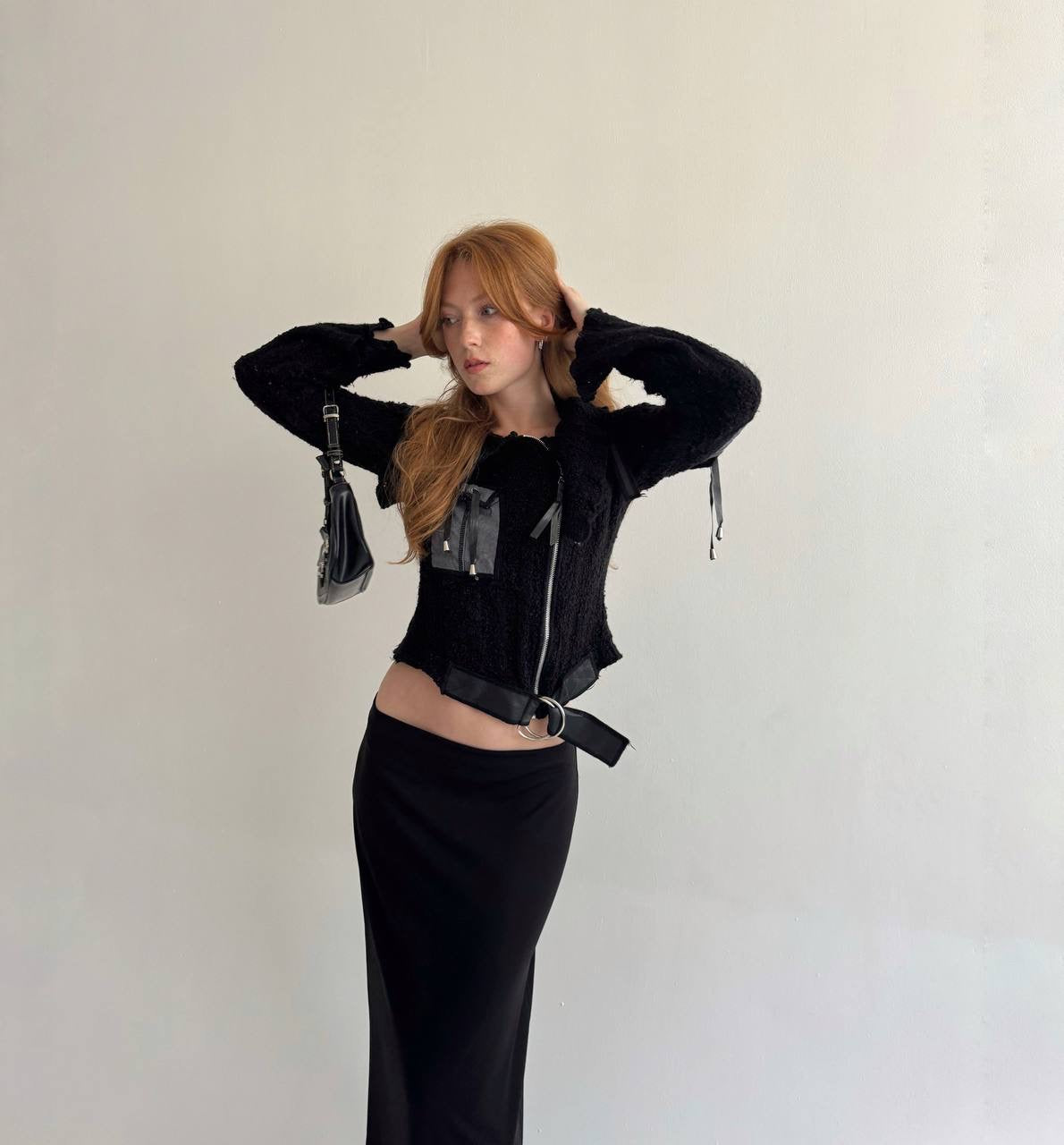 Vintage zone bleue avant garde cardigan
