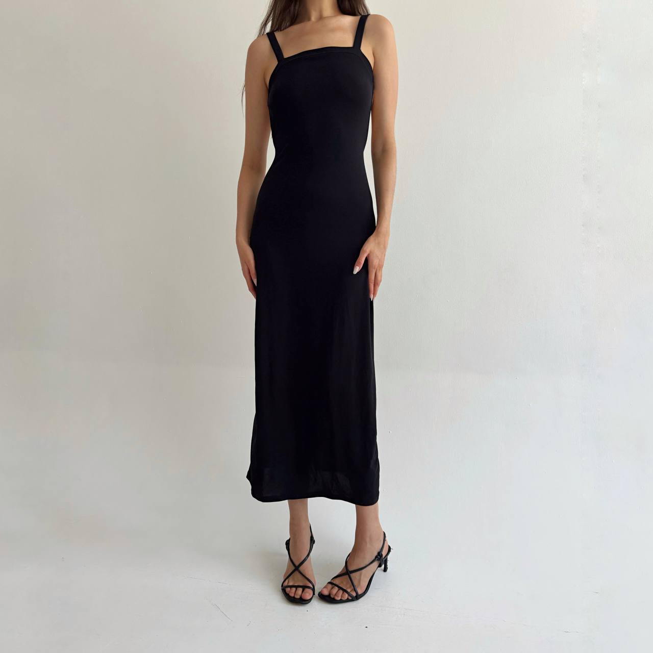 Vintage acetate black dress