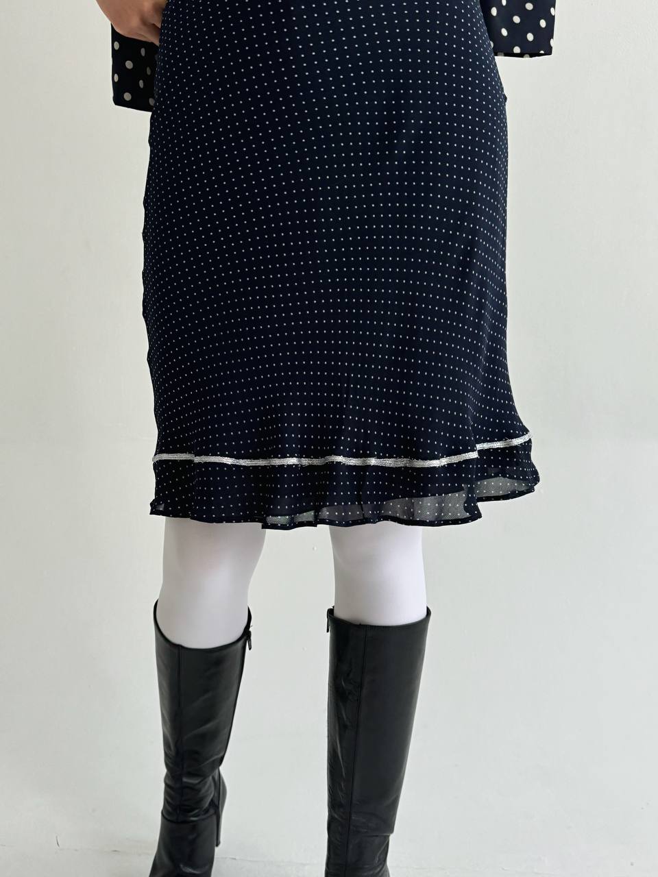 Vintage Blumarine viscose polka dot skirt