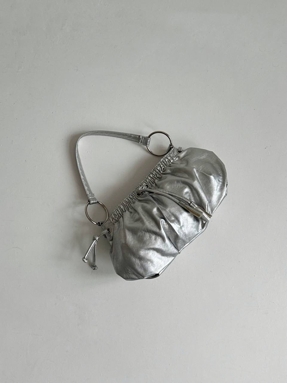 Vintage silver chrome shoulder bag