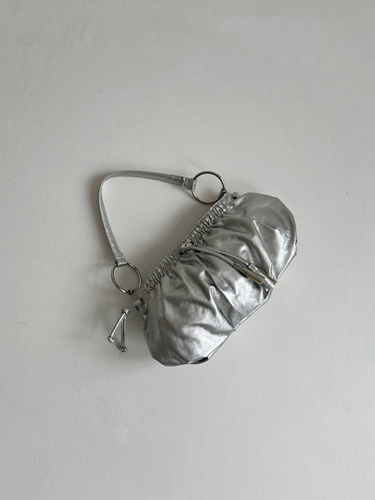 Vintage silver chrome shoulder bag