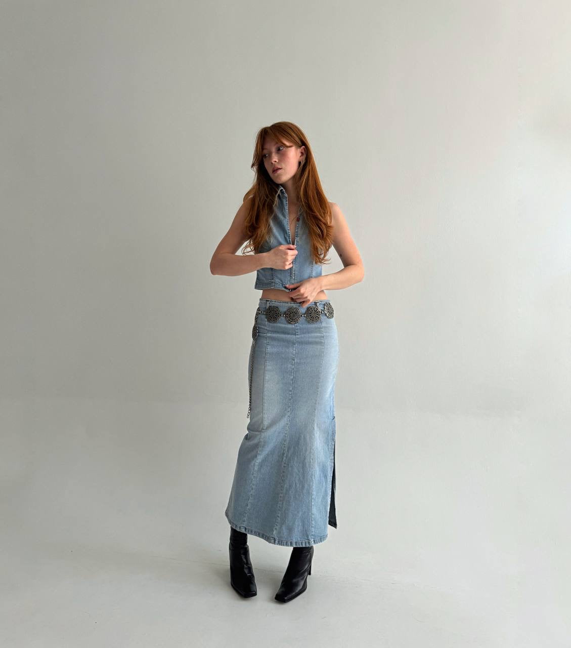 Vintage Y2K denim 2 piece set
