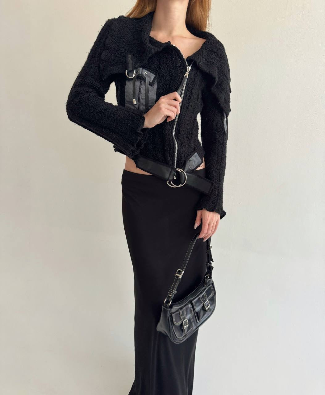 Vintage zone bleue avant garde cardigan