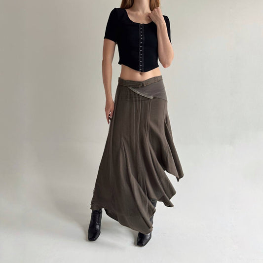 Y2K asymmetrical avant garde skirt