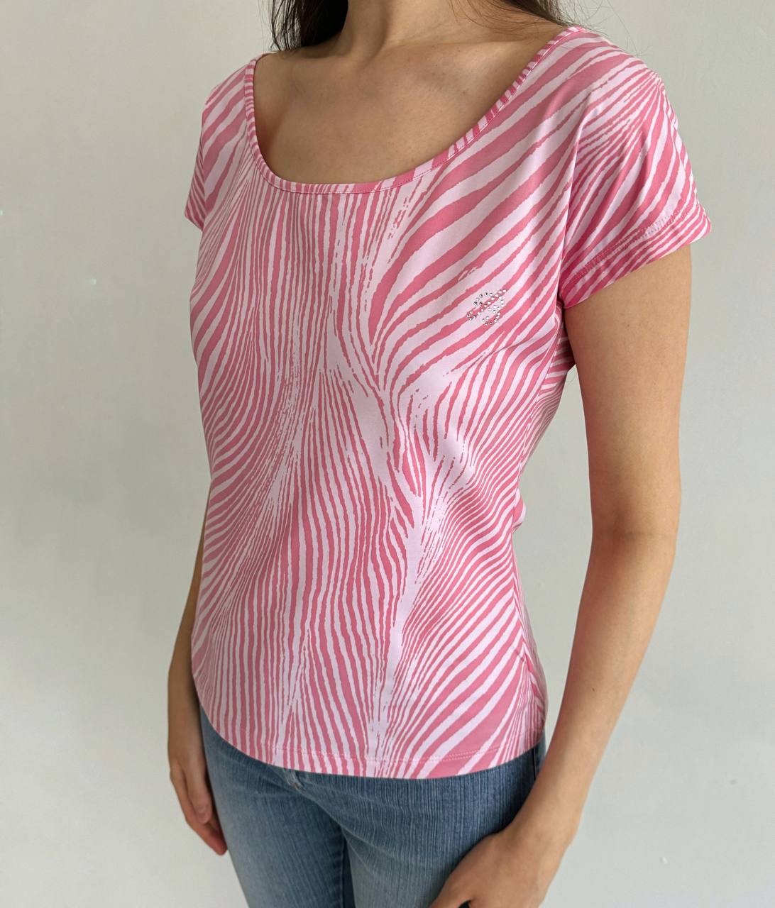 Vintage Blumarine zebra pink top
