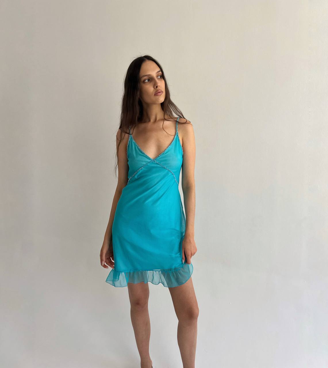 Vintage Blumarine turquoise dress