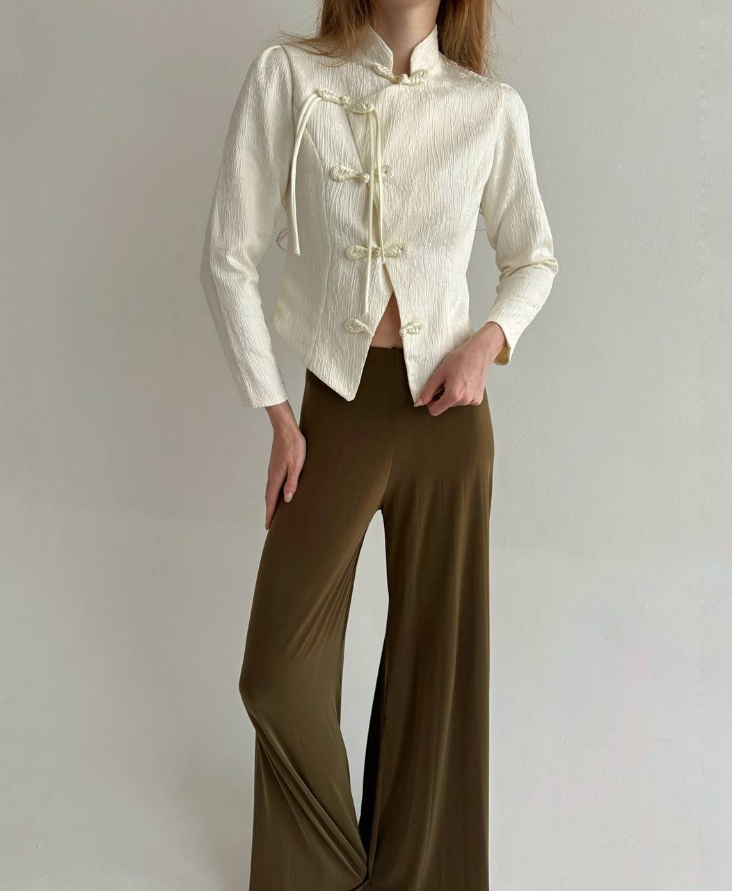 Vintage asymmetrical textured blazer