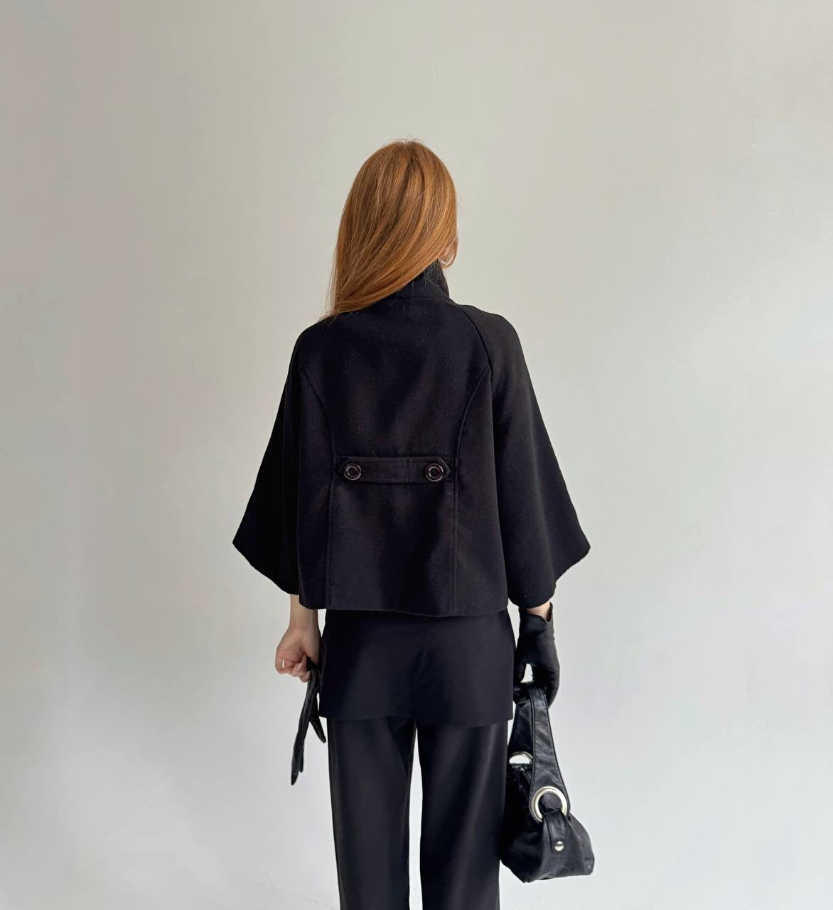 Vintage black cape jacket