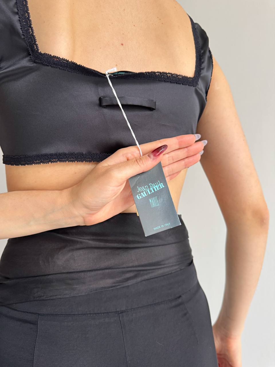 Jean Paul Gaultier satin crop top