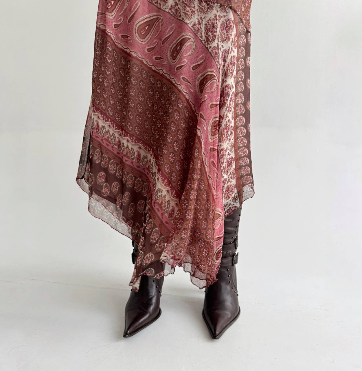 Rene Derhy viscose asymmetrical skirt