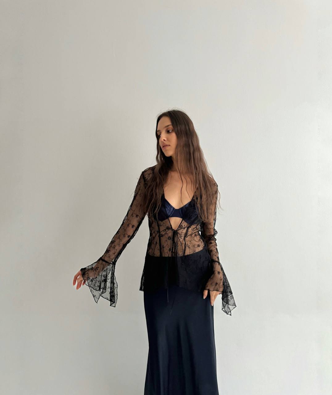 Vintage mesh flower cardigan