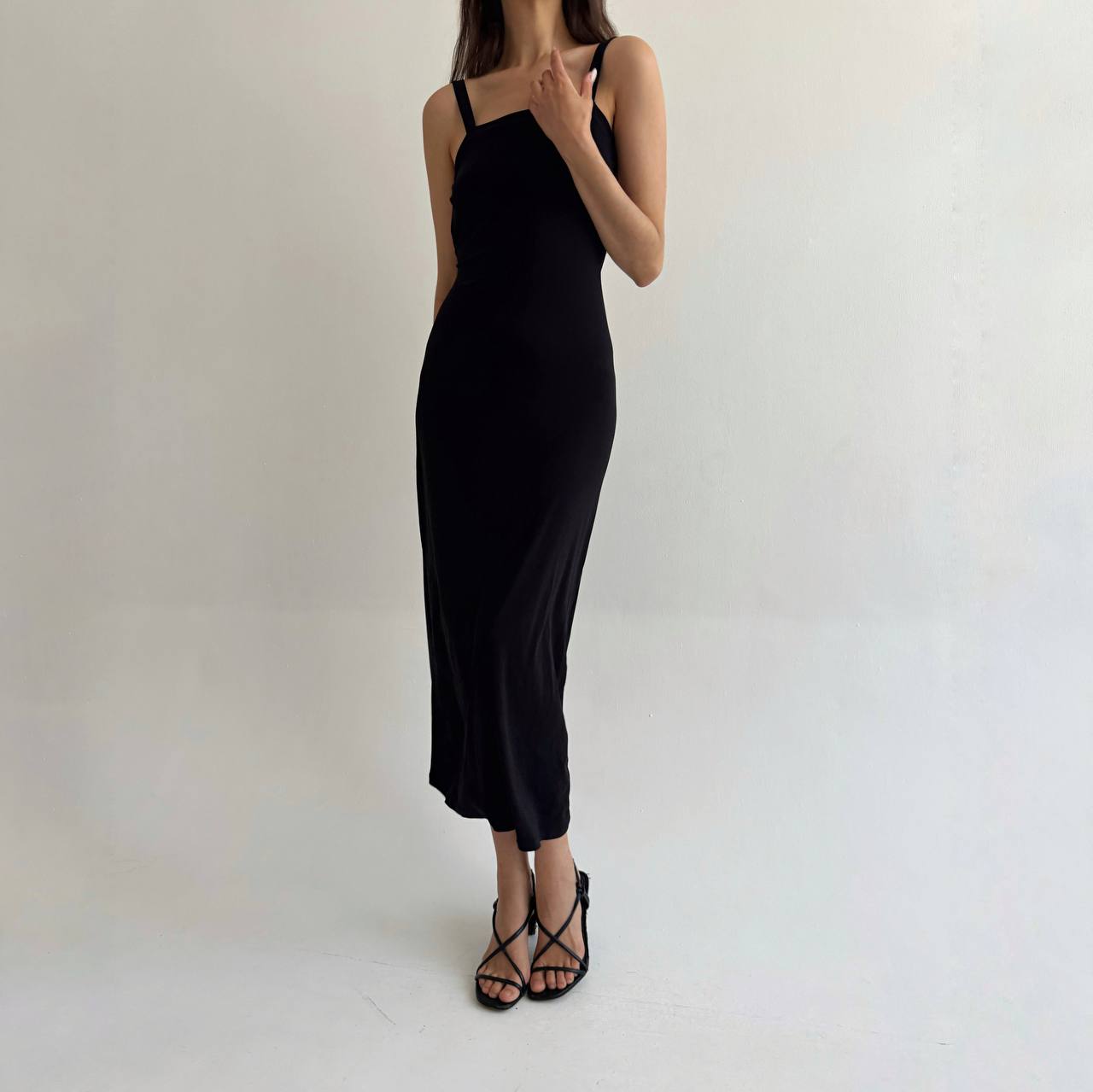 Vintage acetate black dress