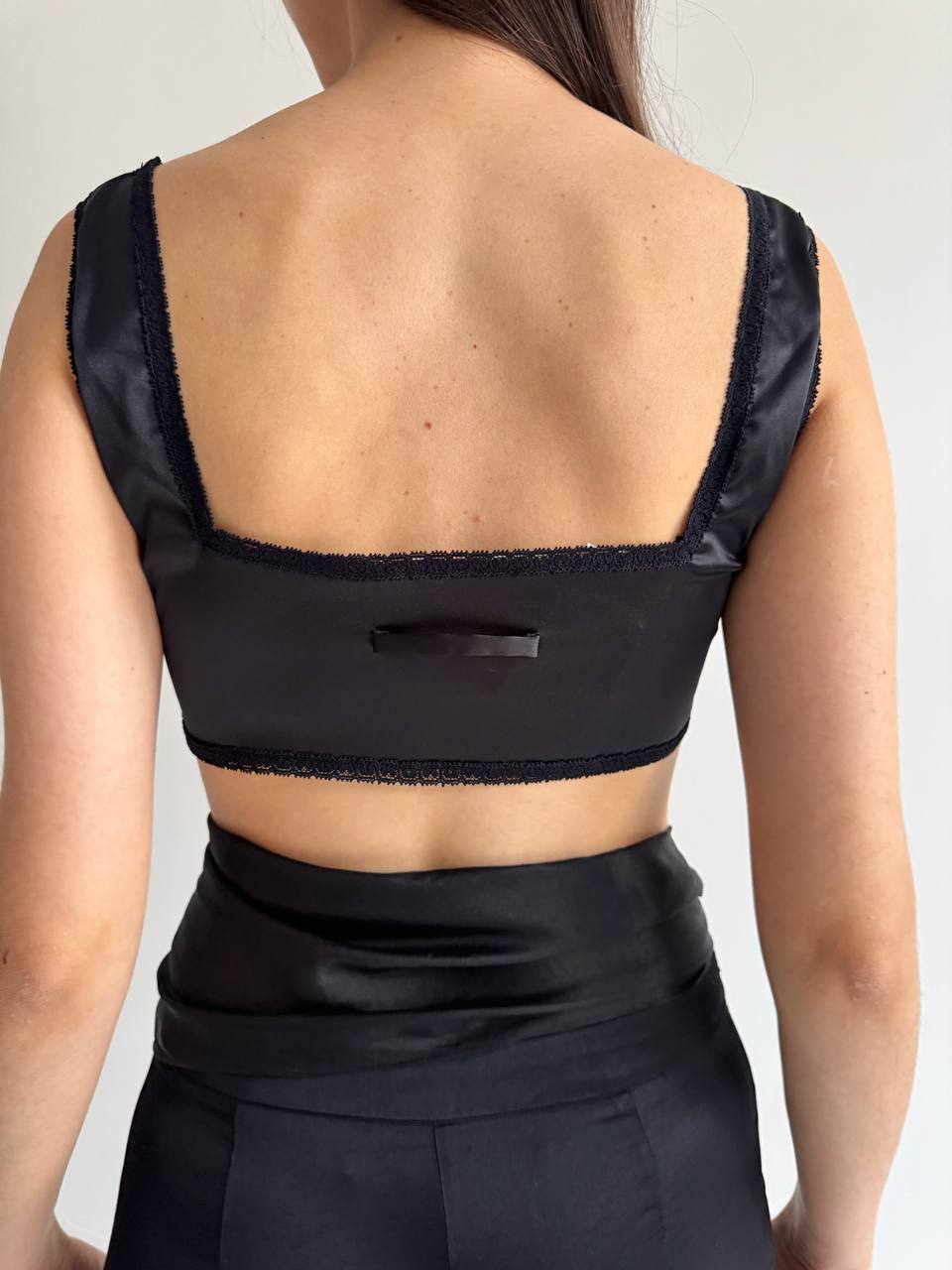 Jean Paul Gaultier satin crop top