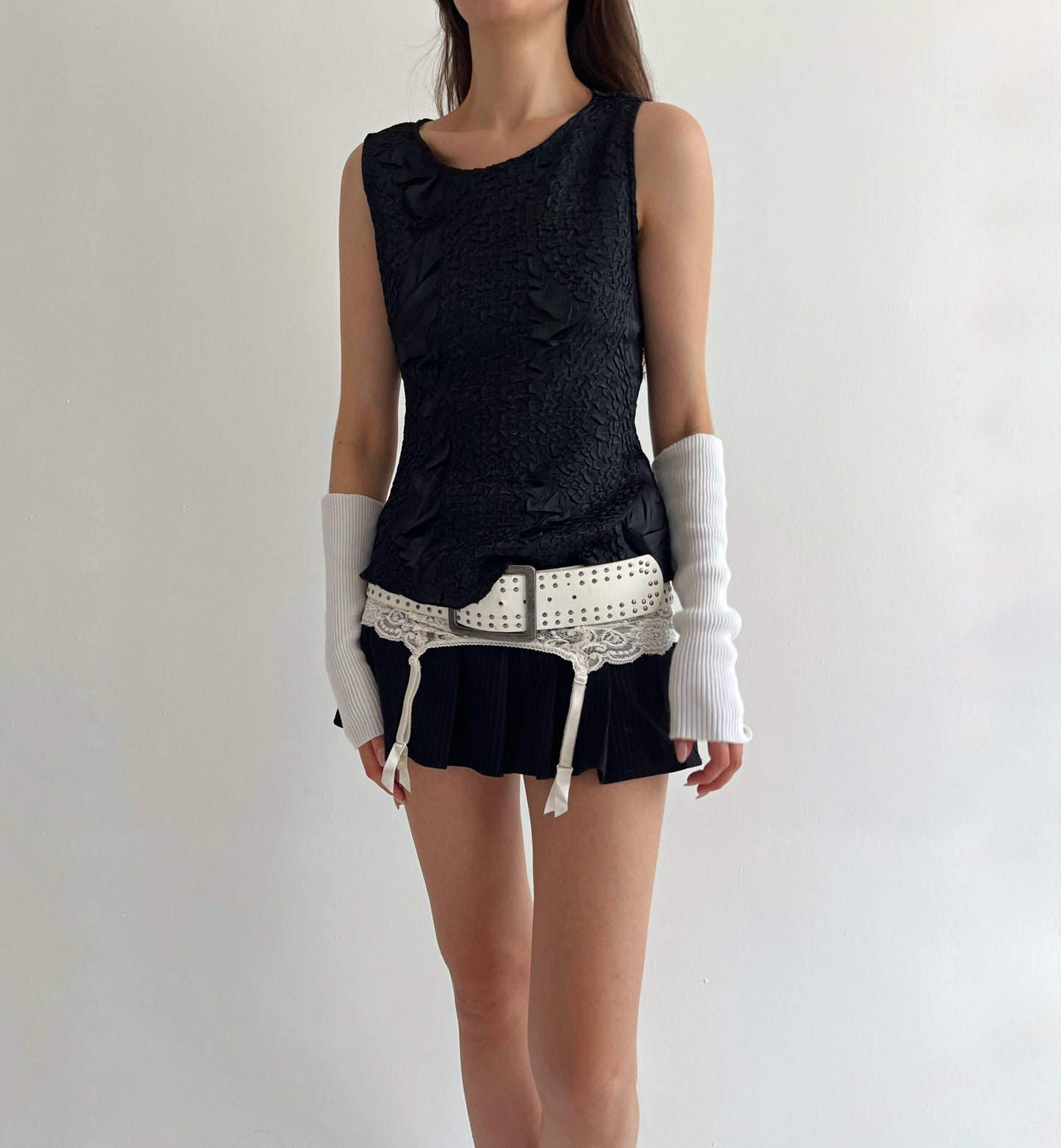 Vintage pleated avant garde blouse