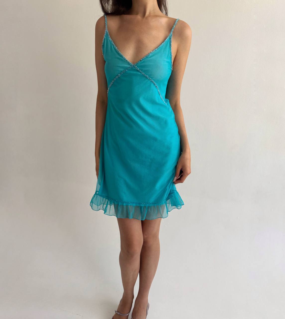 Vintage Blumarine turquoise dress