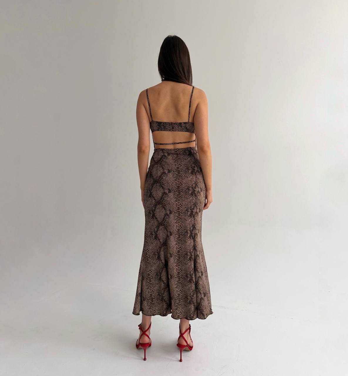 Vintage snake print dress