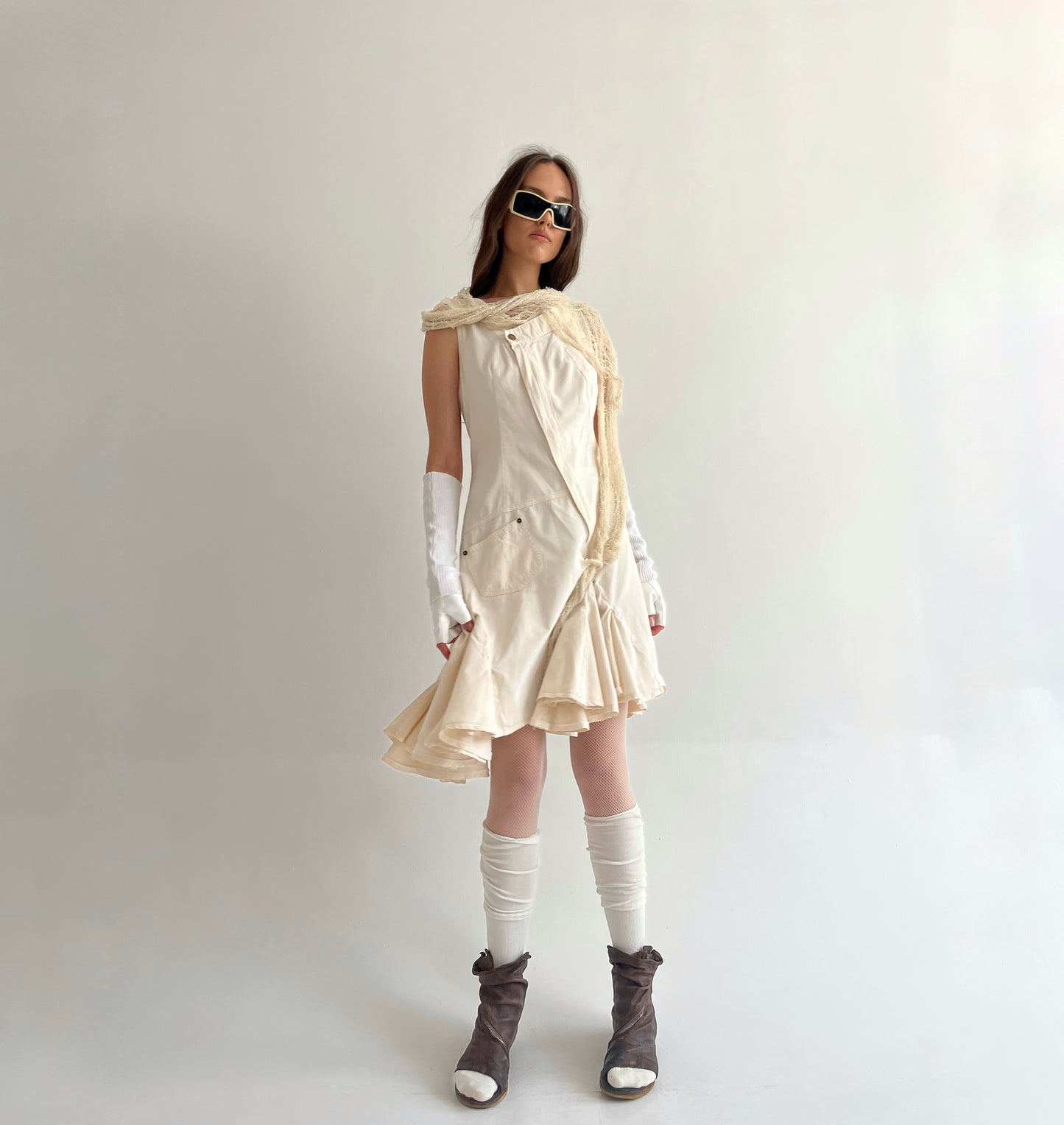 Vintage Plein Sud cotton deconstructed dress