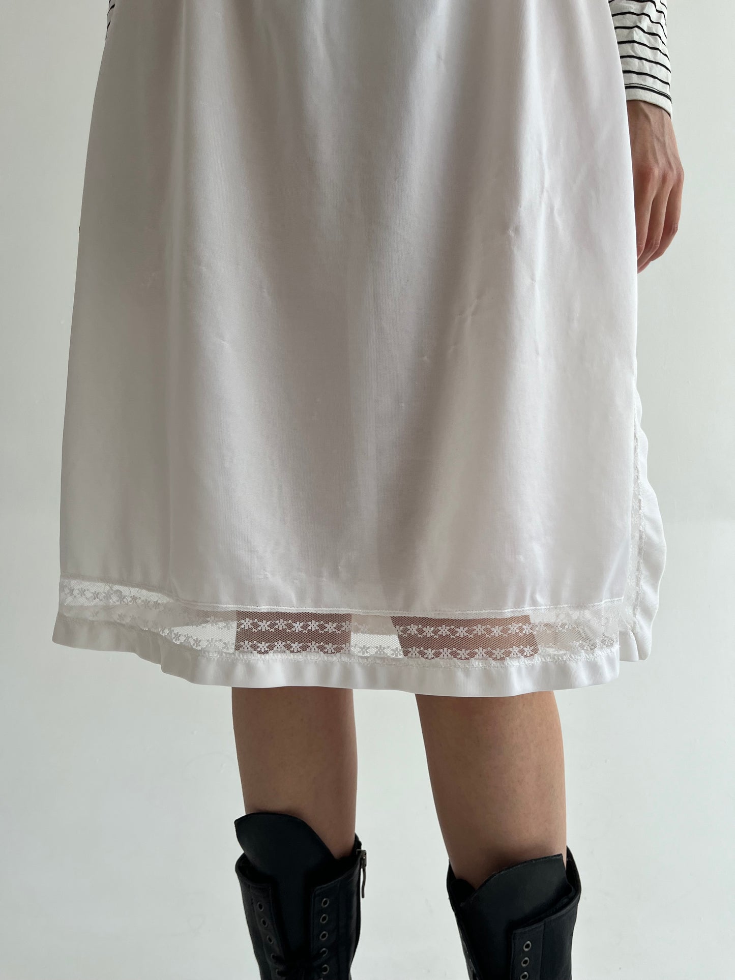 Vintage white slip skirt