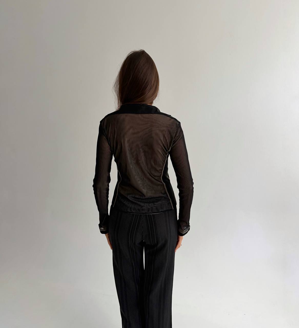 Vintage blouse with mesh detailing