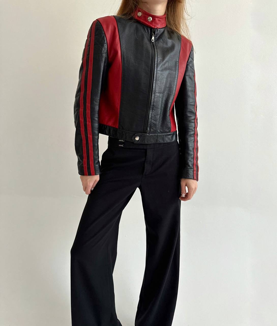 Vintage genuine leather high quality jacket in black