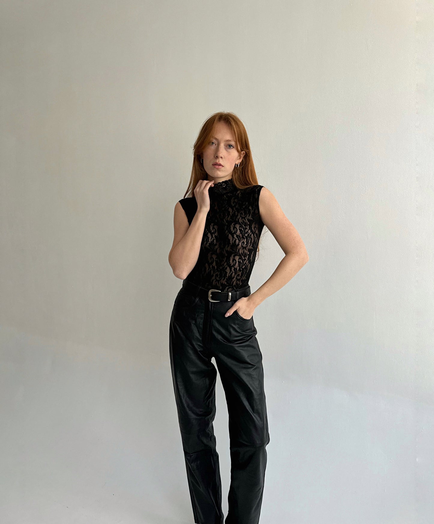 Vintage genuine leather pants
