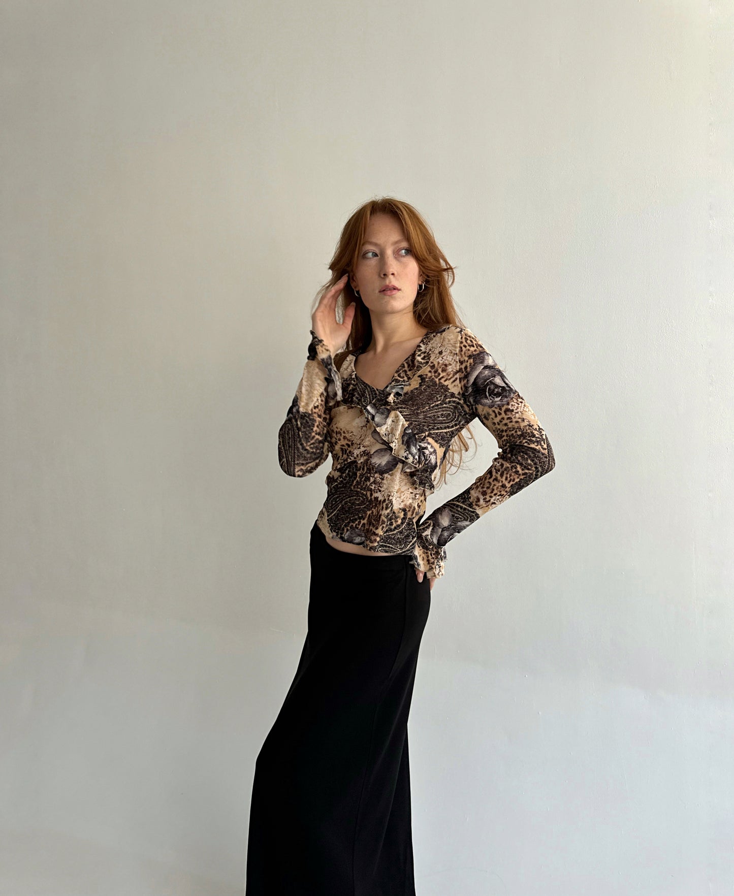 Vintage printed blouse