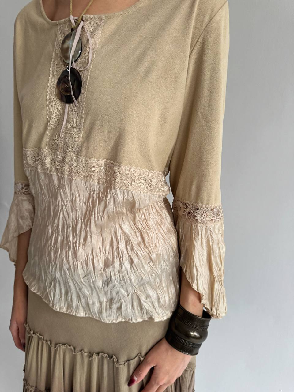 Vintage medieval boho blouse