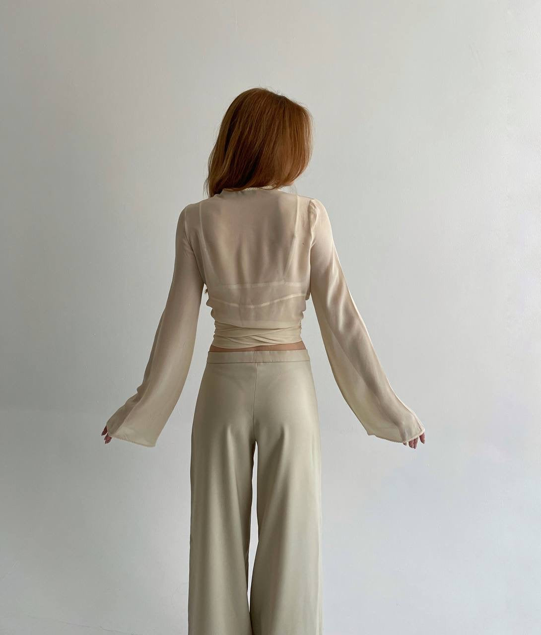 Vintage Plein Sud viscose wrap blouse