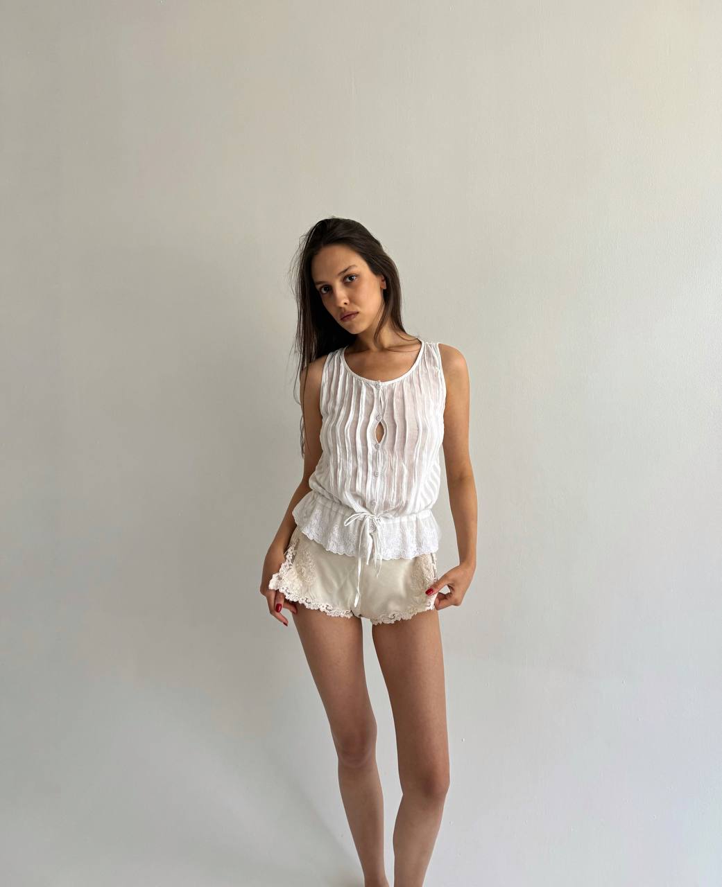 Vintage cotton chemise top