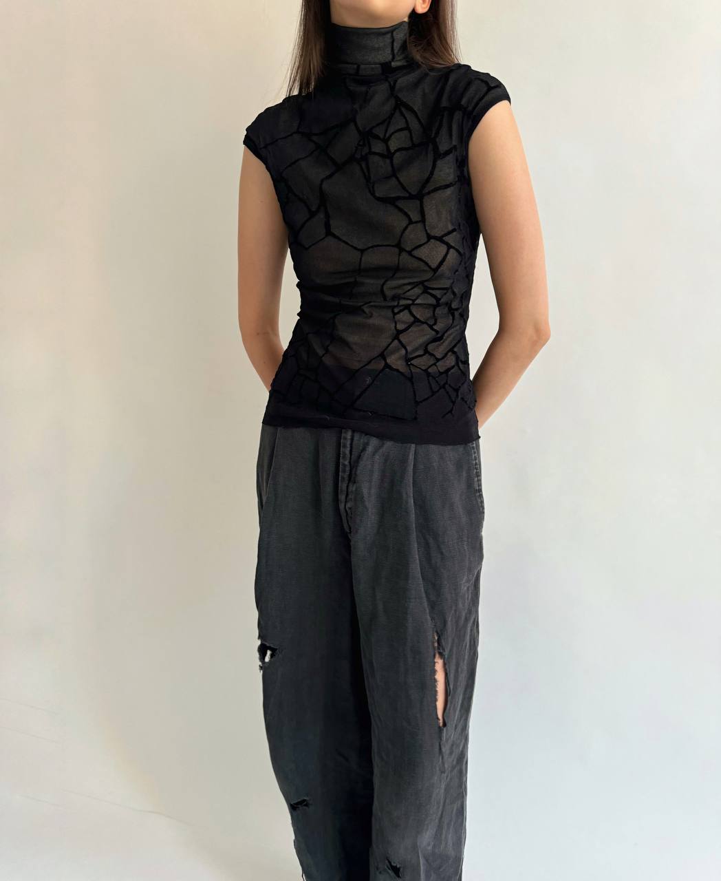 Vintage avant garde mesh top
