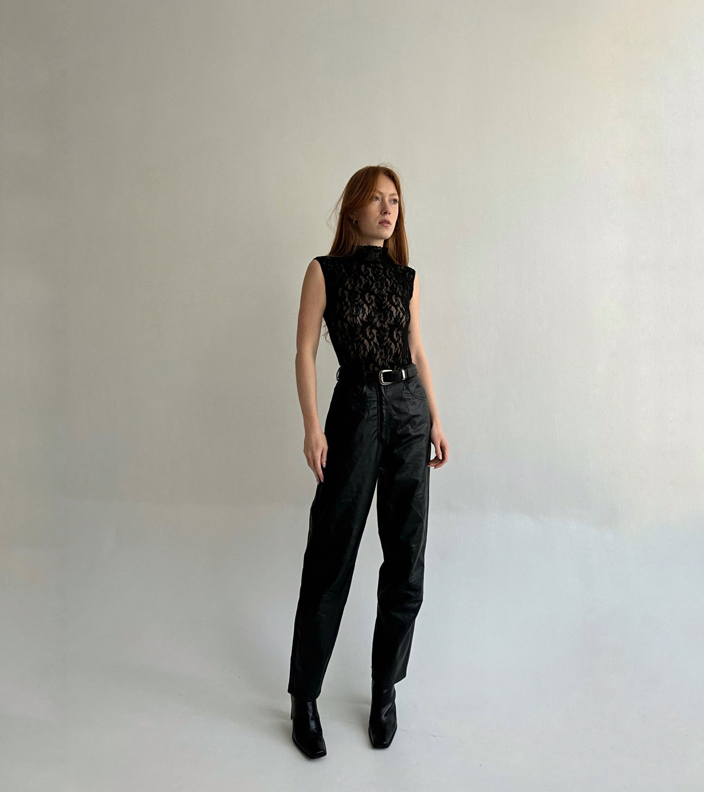 Vintage genuine leather pants