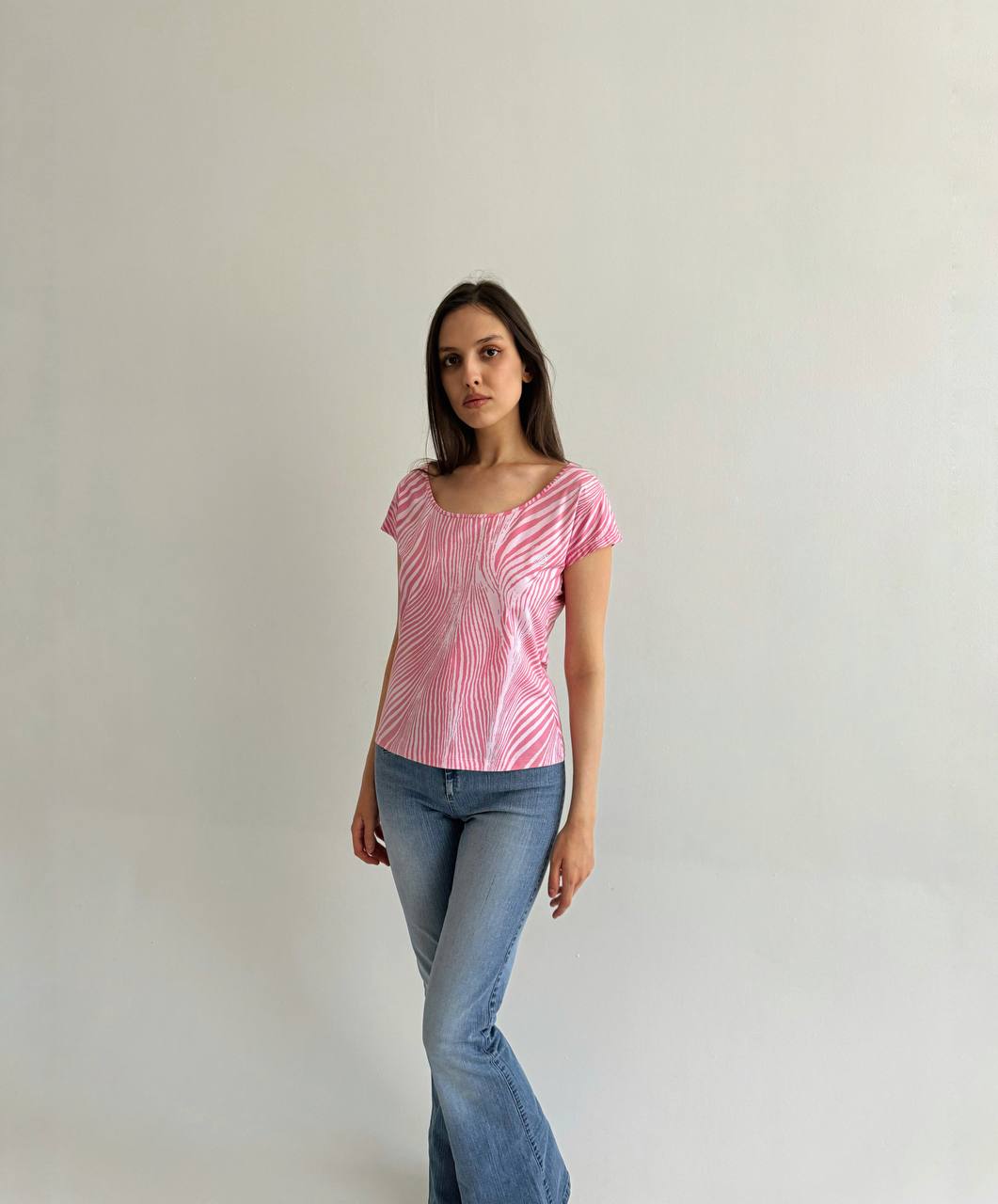 Vintage Blumarine zebra pink top