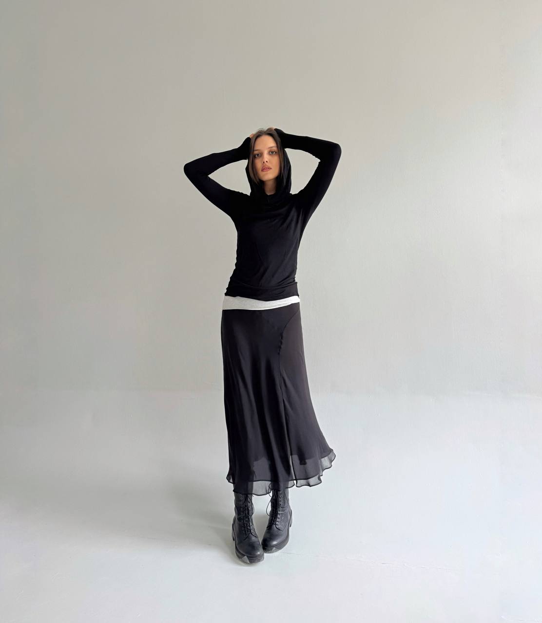 La Perla pure silk black skirt
