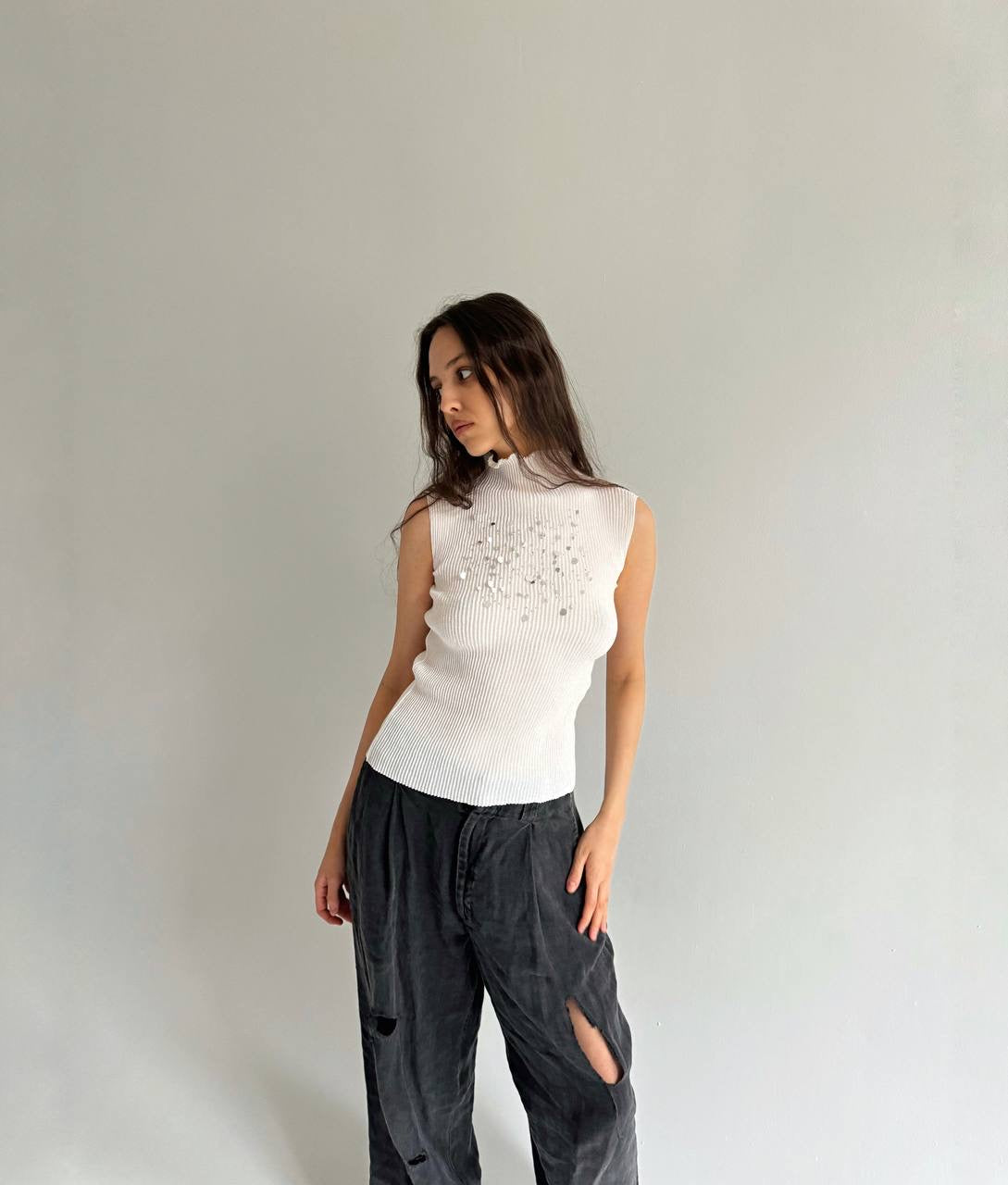 Vintage Japanese avant garde pleated top
