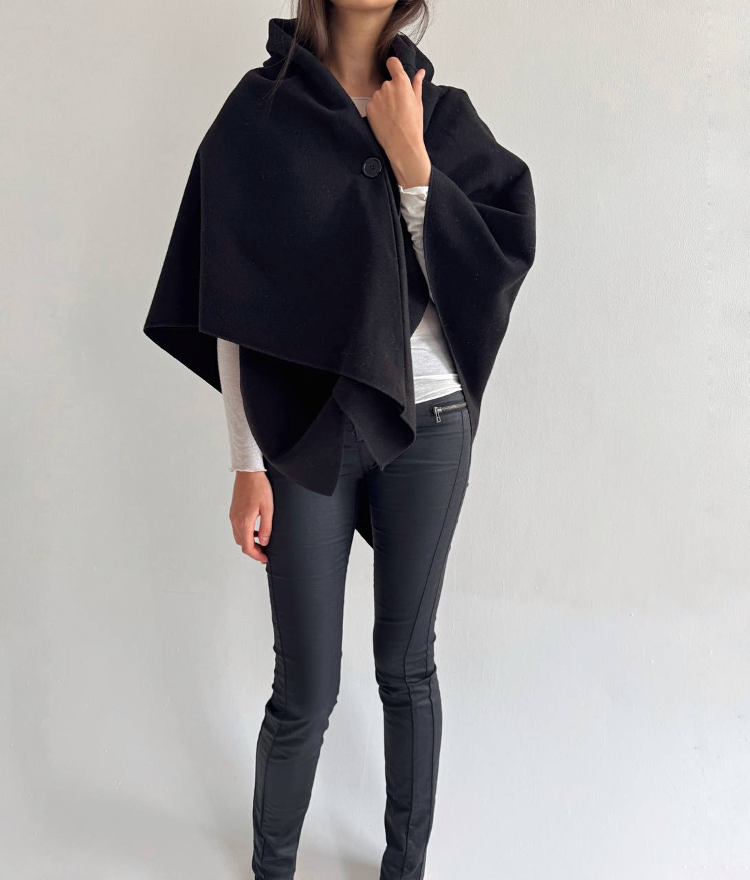 Vintage avant garde reversible poncho