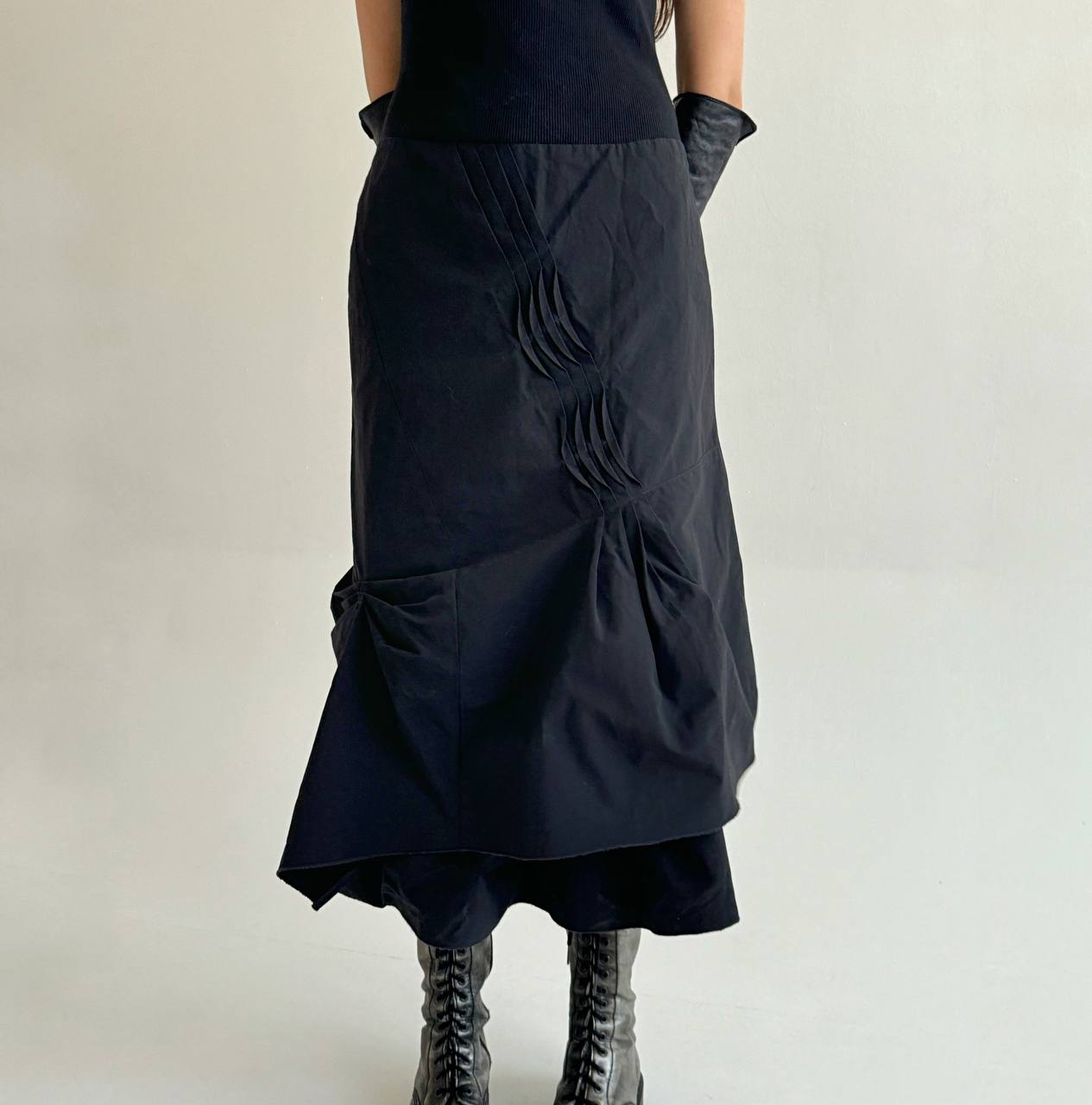 Avant garde cotton crinkle dress