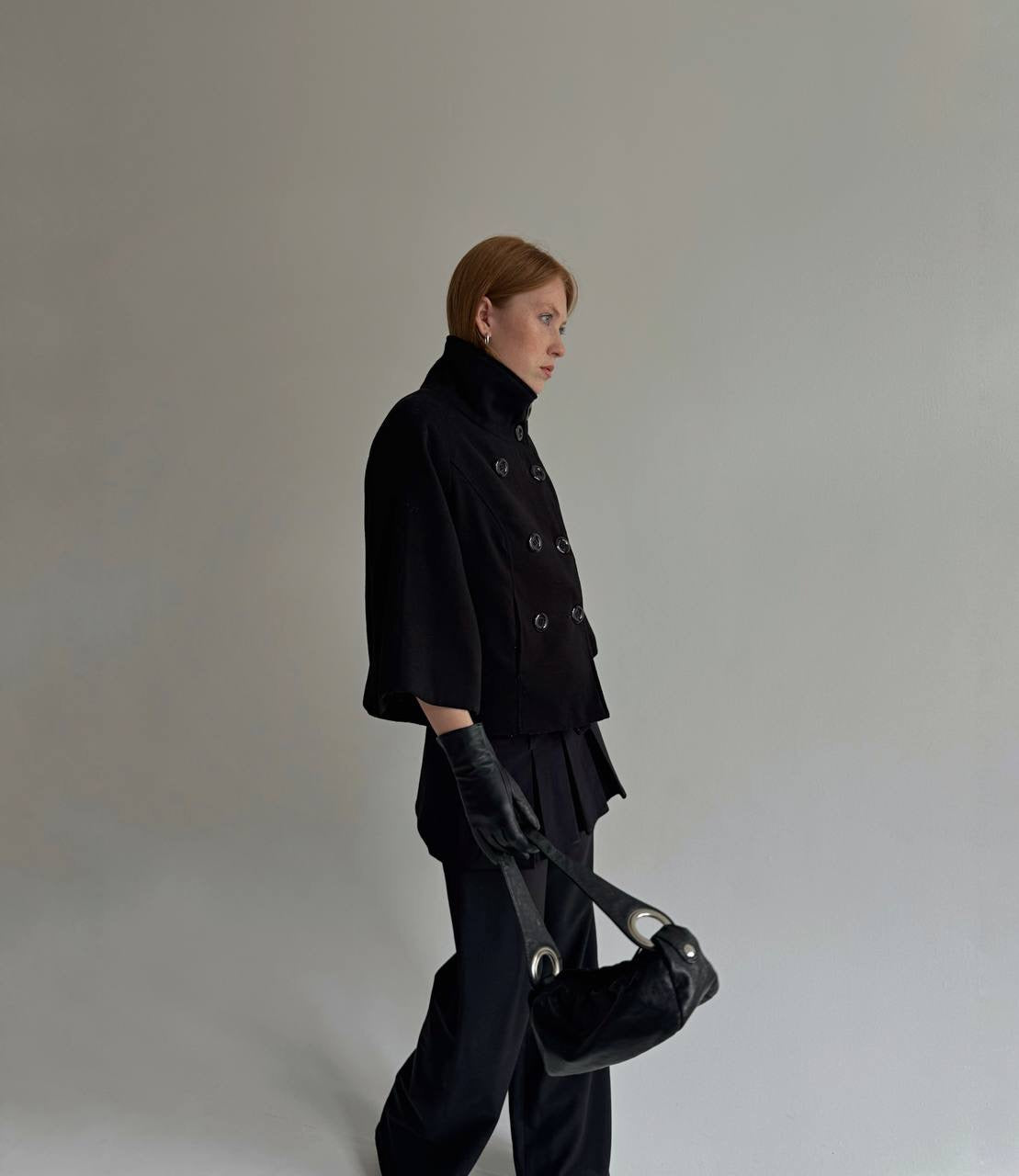 Vintage black cape jacket