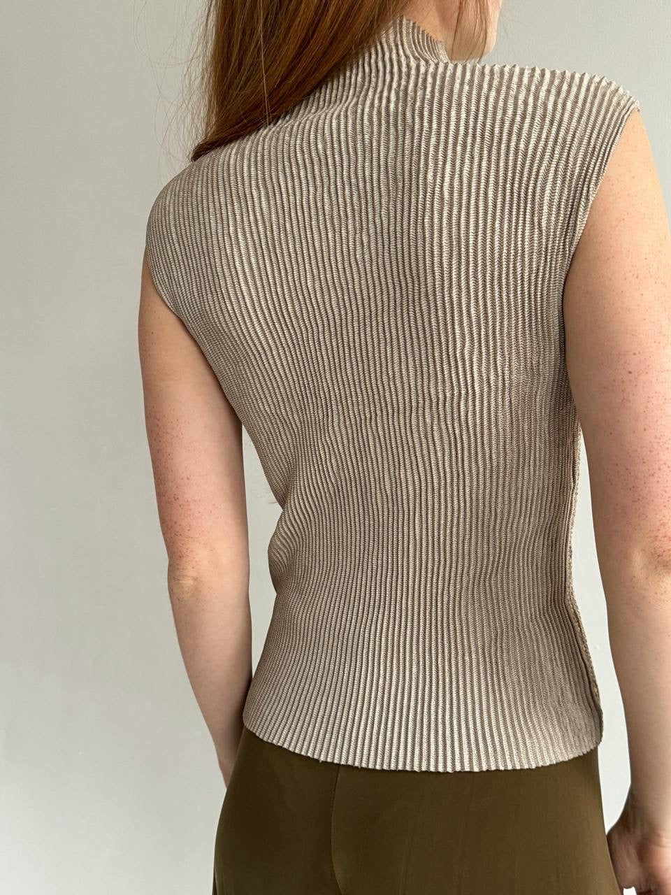 Vintage Specchio Pleats sequin top