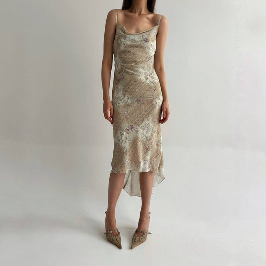 Vintage viscose asymmetrical dress